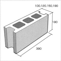 ブロック 寸法 コンクリート コンクリート境界ブロック｜道路用品類｜各種商品｜小倉セメント製品工業株式会社